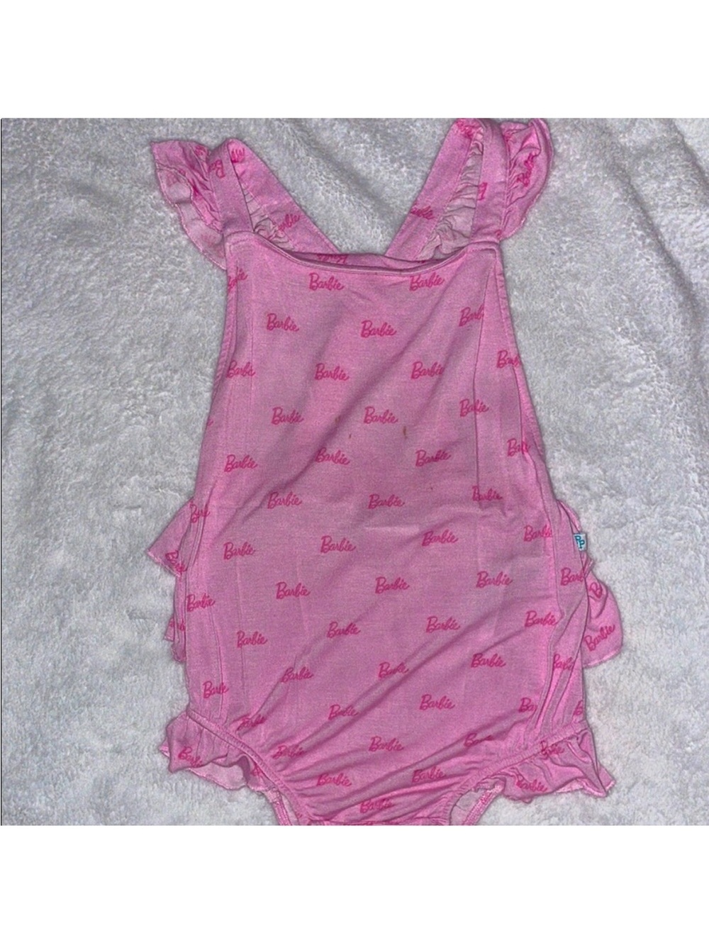 Posh Peanut pastel Pink Barbie Ruffle One-Piece